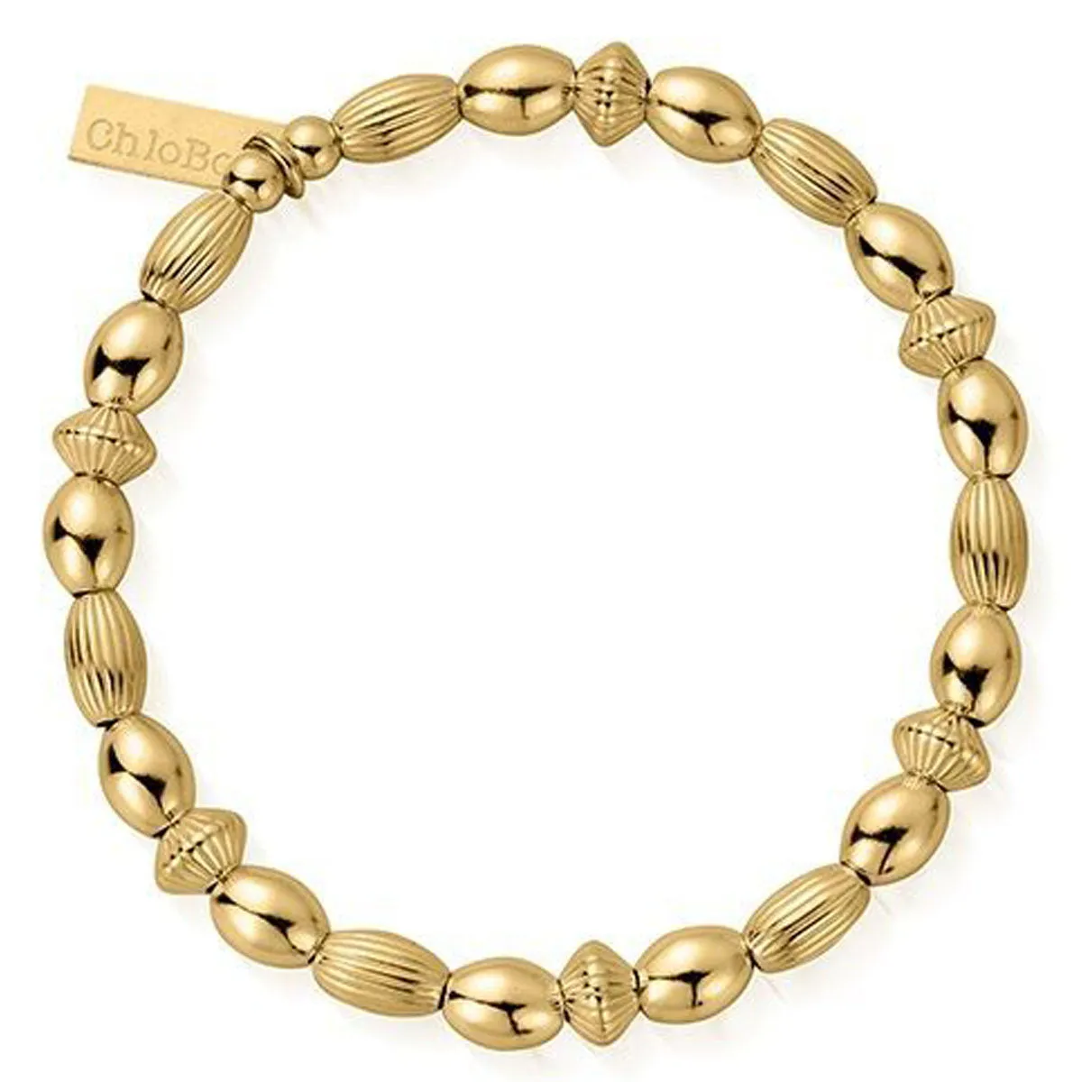 ChloBo Gold Mini Oval Disc Bracelet