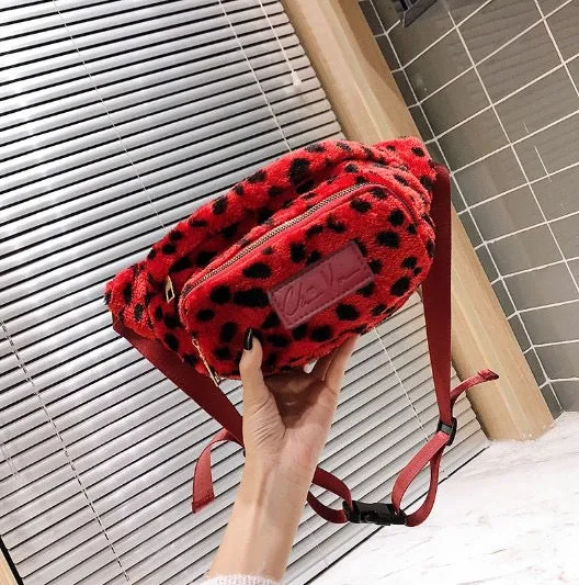 ChrissVonne Fierce Red Leopard Fanny Pack
