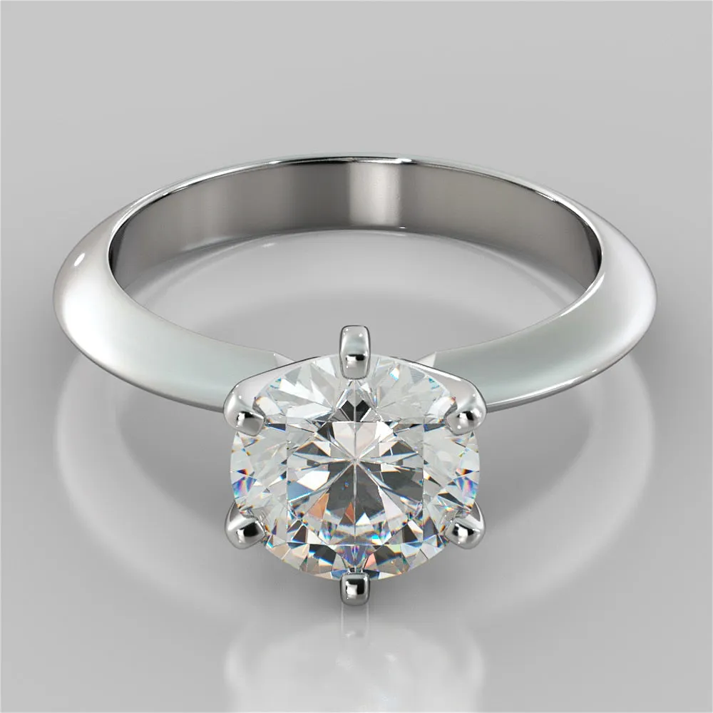 Classic 6-Prong Round Cut Tiffany Style Engagement Ring