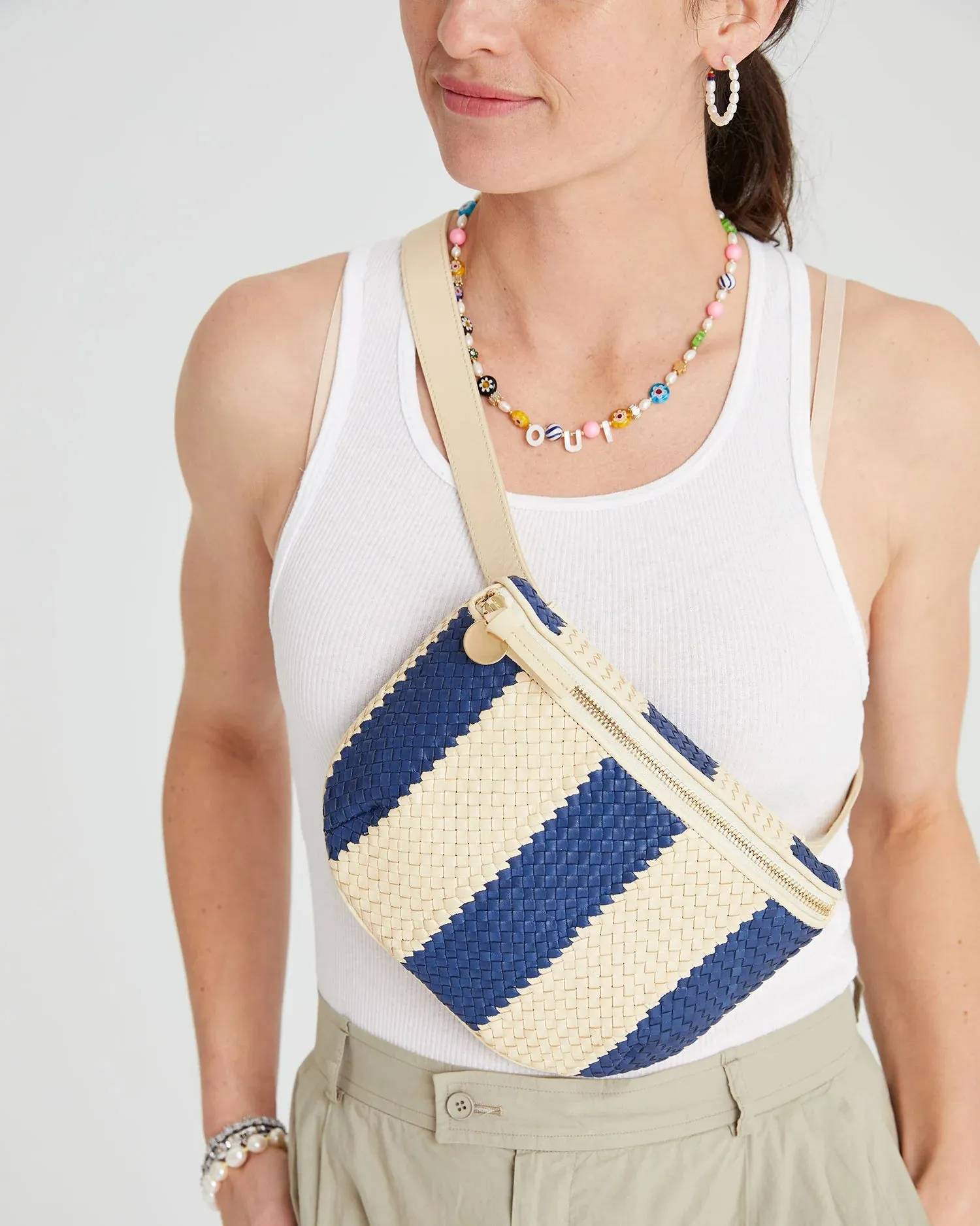 Classic Fanny Pack - Indigo & Cream