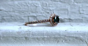 Classic Halo Diamond Engagement Ring in 14K Rose Gold - 0.77ct.