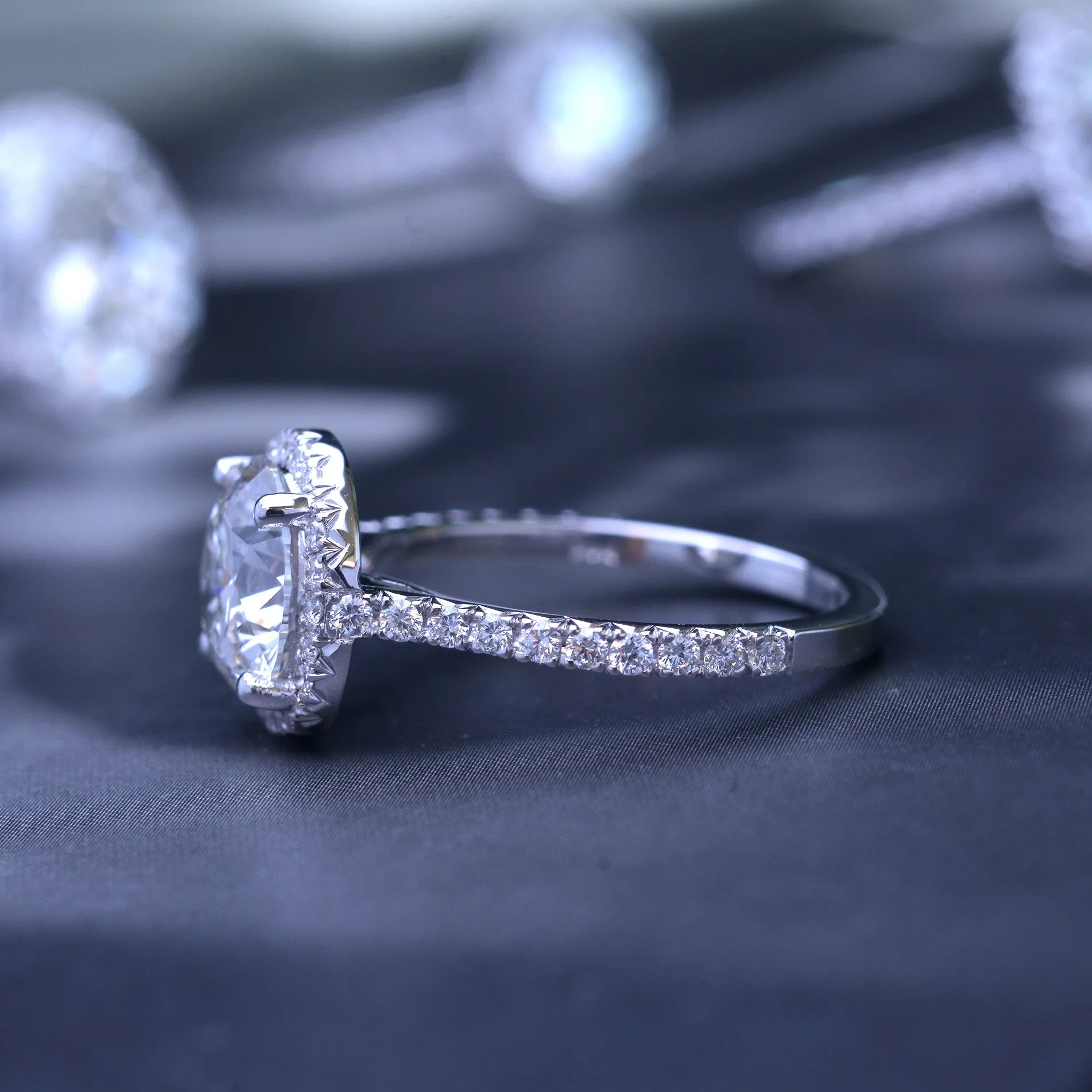 Classic Round Halo - Lab Grown diamond engagement ring 2ct to 3ct center
