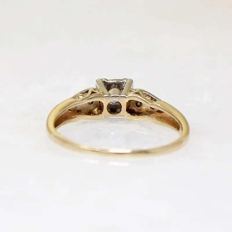 Classic Two-Tone Gold Diamond Wedding Set