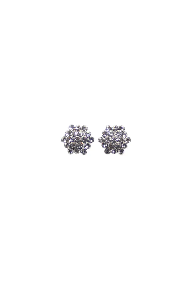 Clear Cluster Pierced Earring