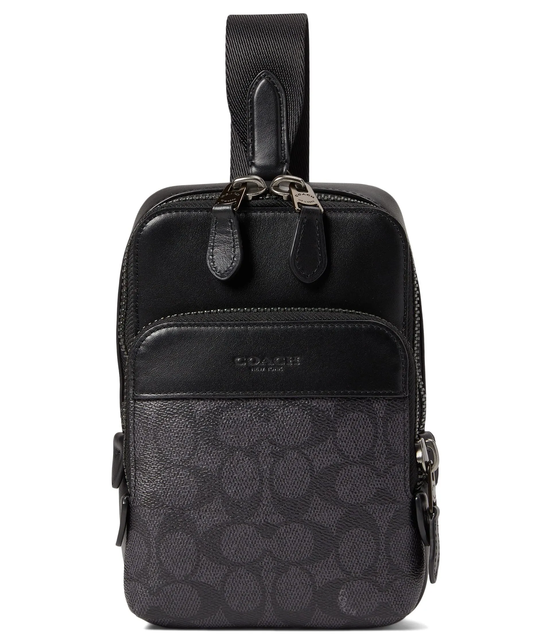 COACH Mens Gotham Slingback 13 in Signature, Charcoal