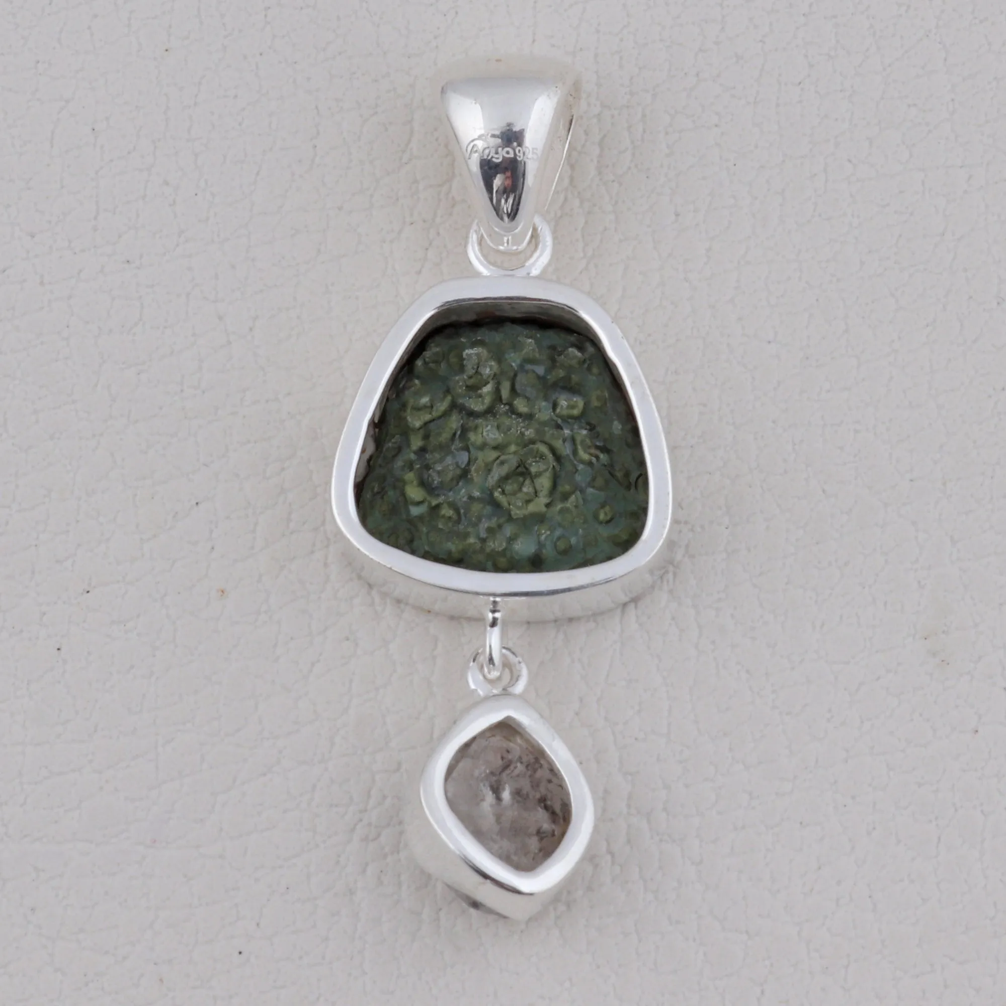 Coconut Druzy Jewelry Set 925 Sterling Silver