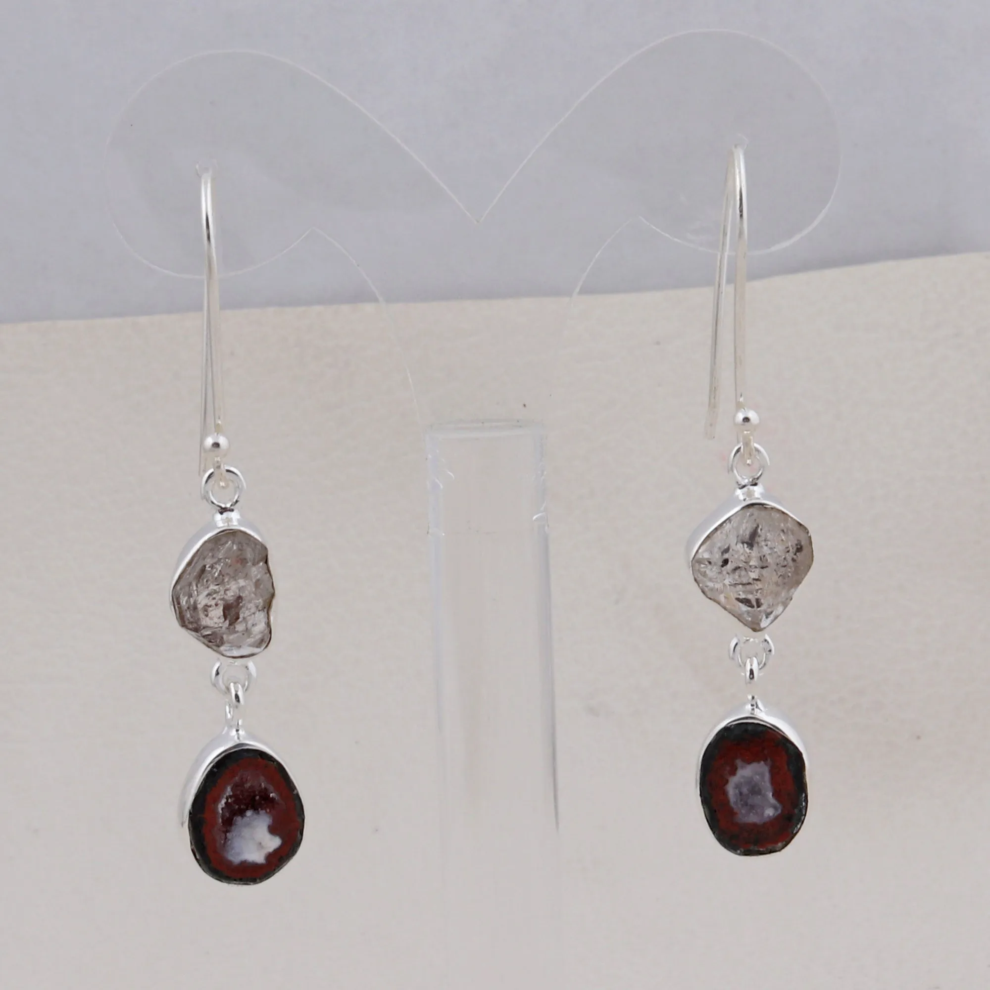Coconut Druzy Jewelry Set 925 Sterling Silver