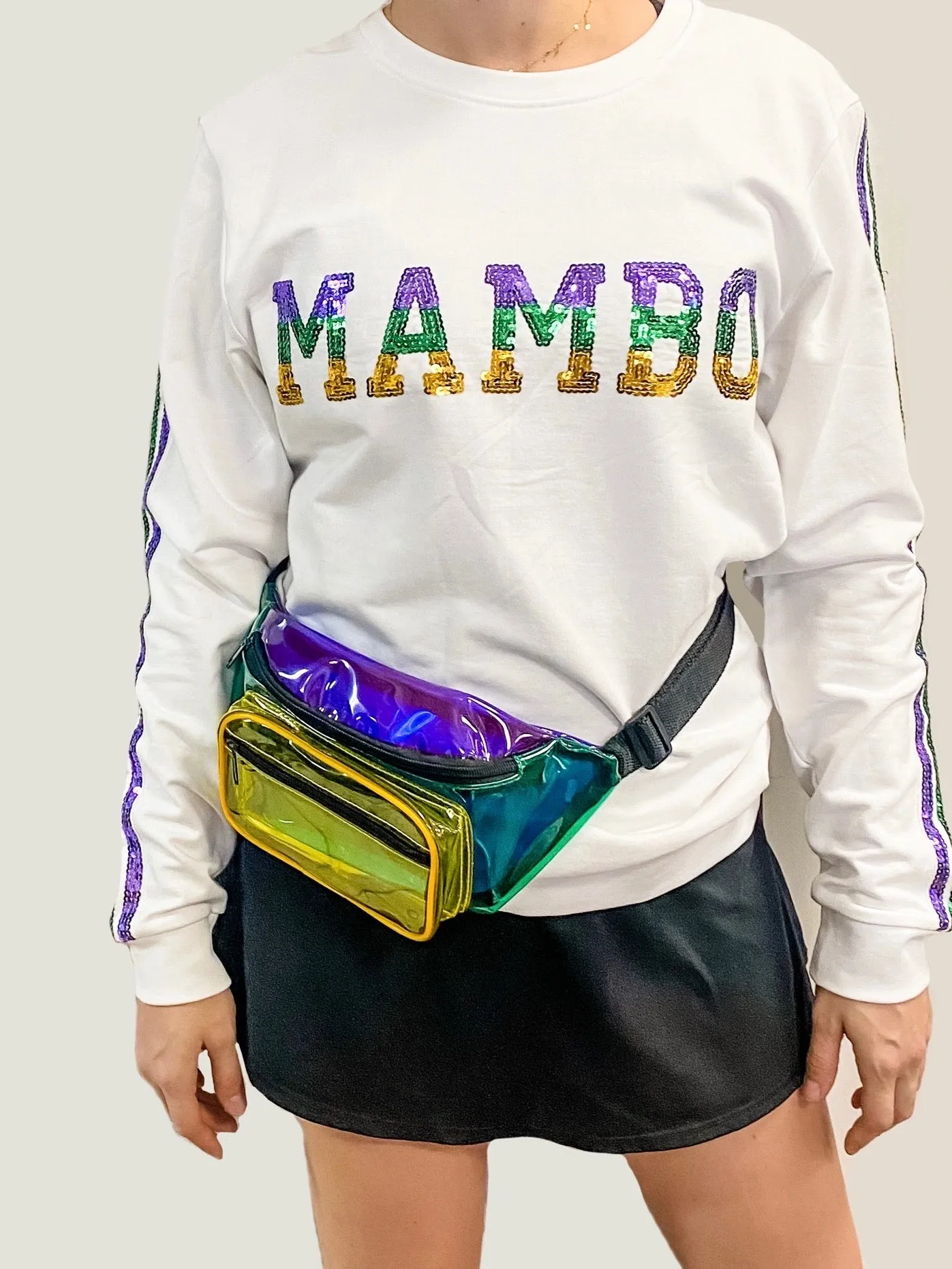 Color Block Transparent Fanny Pack