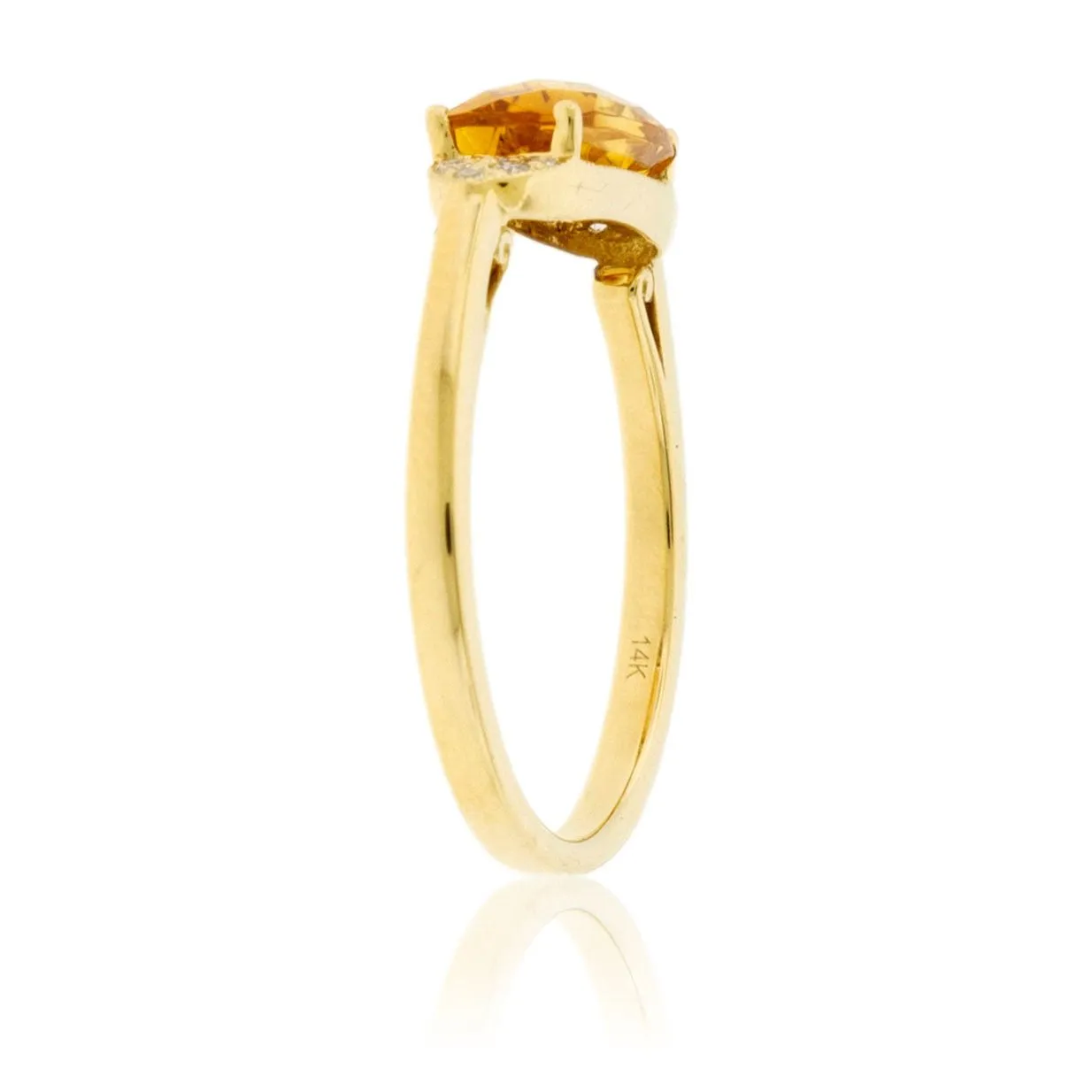 Cushion Cut Citrine and Vintage Inspired Ring