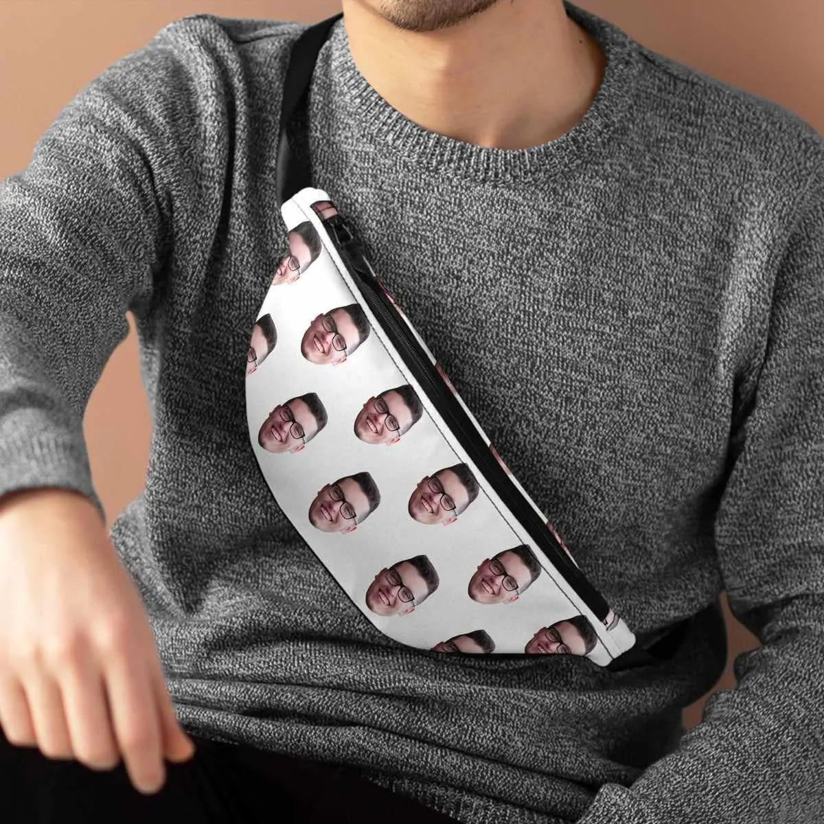 Custom Groomsmen Face Fanny Pack
