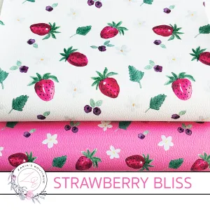 Custom Strawberry Bliss Vegan Faux Leather ~ Single Sheets OR Multi-Pack