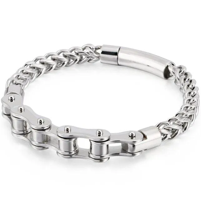 Cycolinks Stainless Steel Cast Metal Bike Chain Bracelet