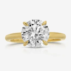 Danielle 4-Prong (3ct) Round Moissanite Engagement Ring