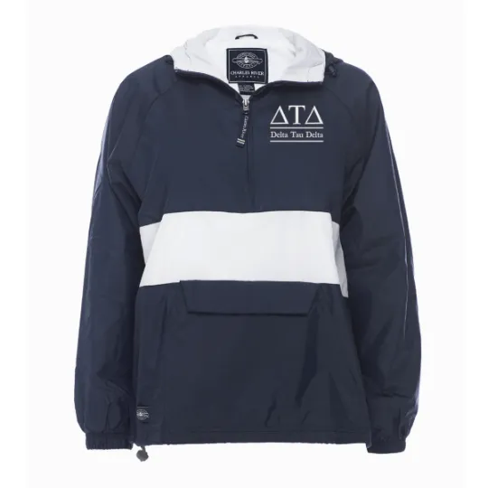Delta Tau Delta Rugby Striped Lined Windbreaker