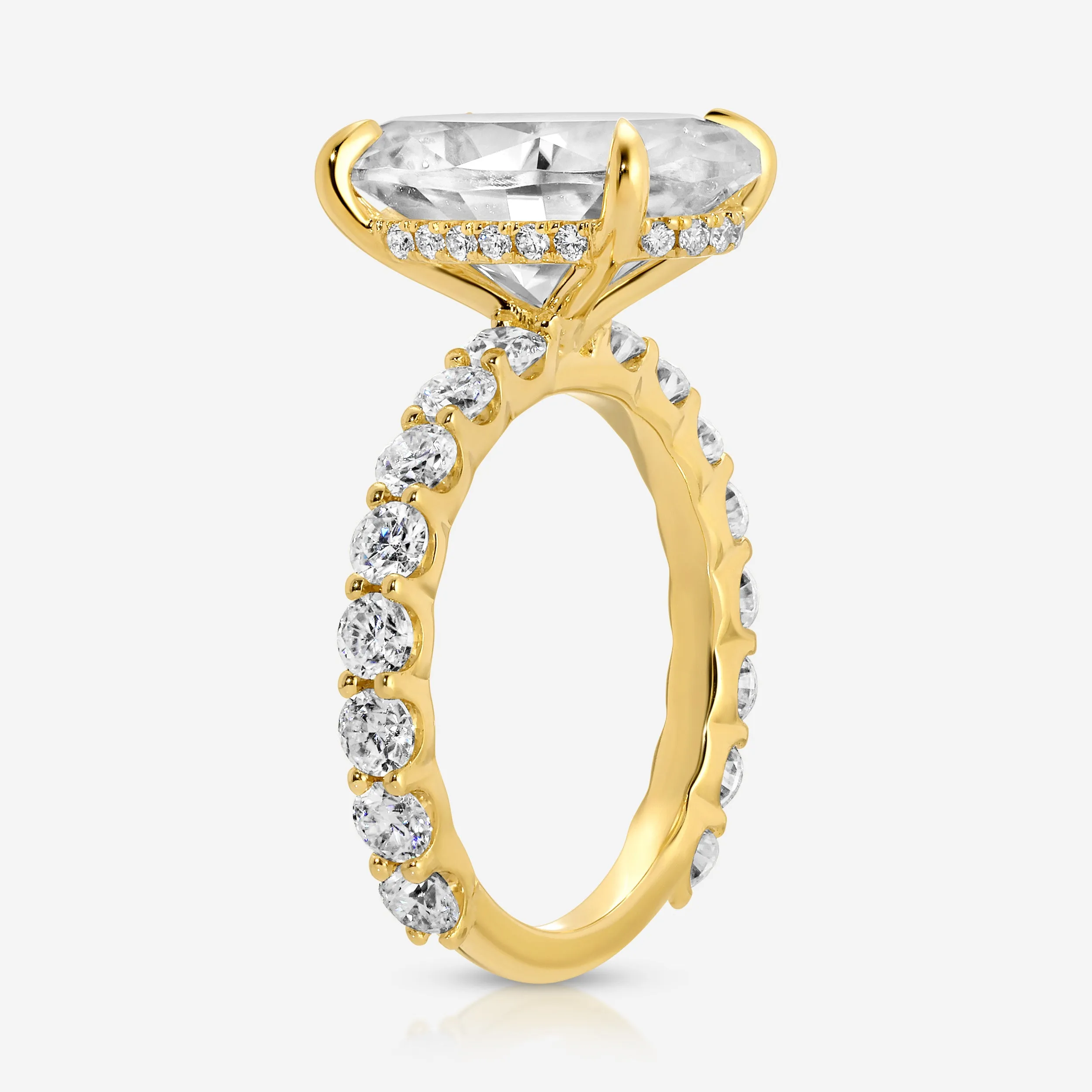 Destiny (7ct) Oval Moissanite Ring ( ) Hidden Halo