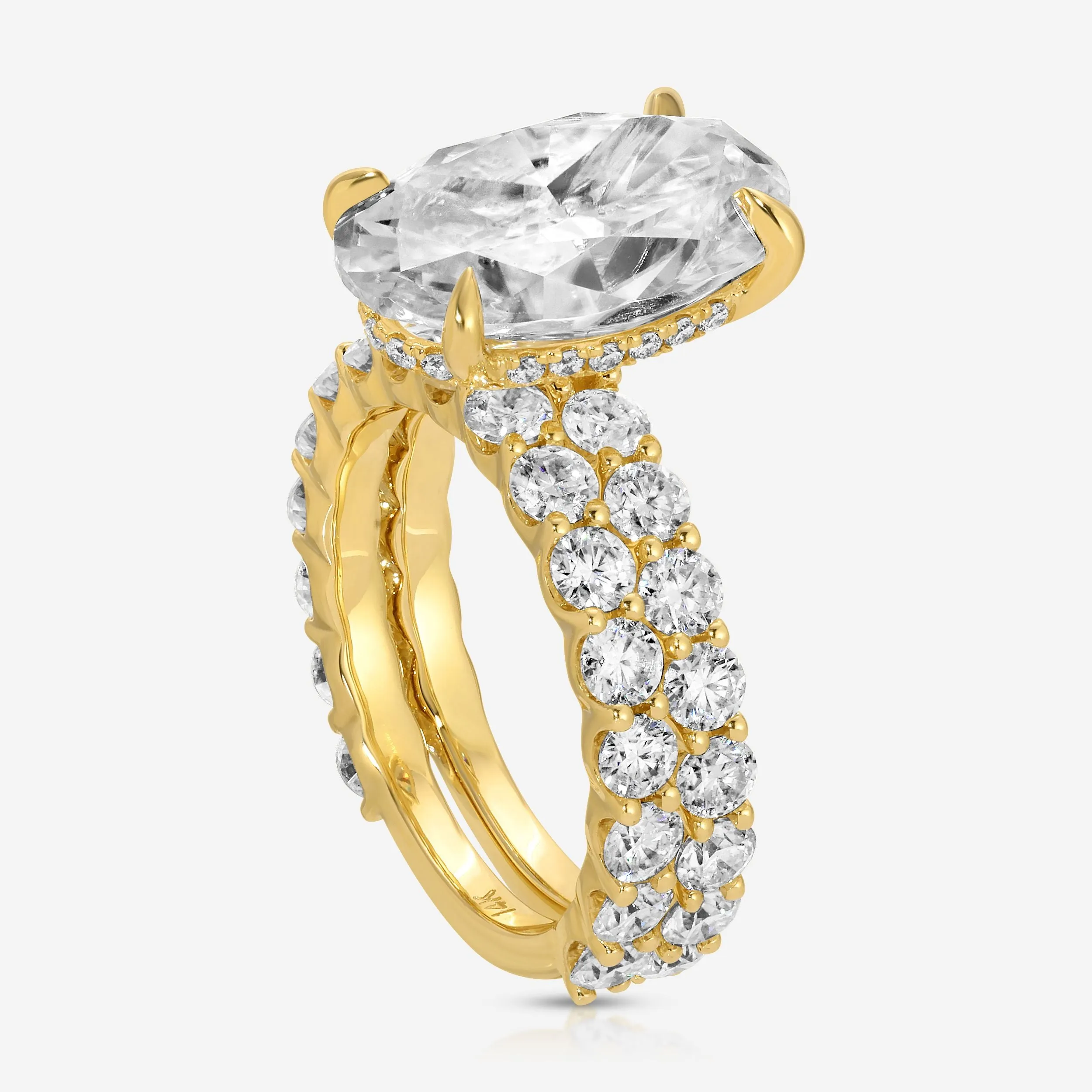 Destiny (7ct) Oval Moissanite Ring ( ) Hidden Halo