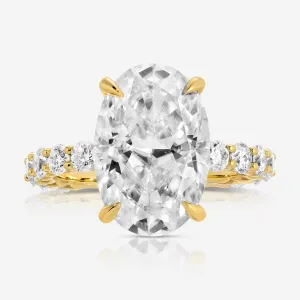 Destiny (7ct) Oval Moissanite Ring ( ) Hidden Halo