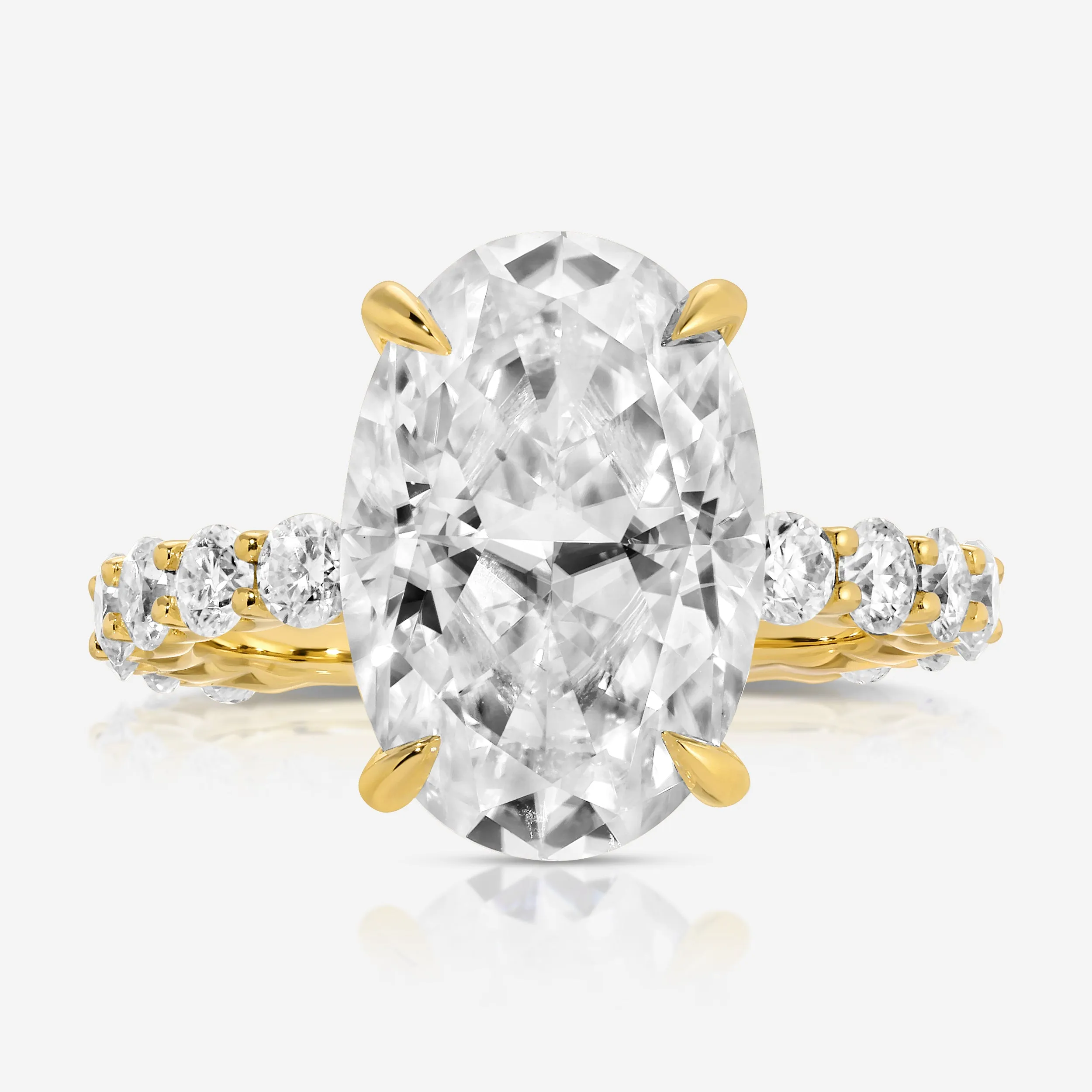 Destiny (7ct) Oval Moissanite Ring ( ) Hidden Halo