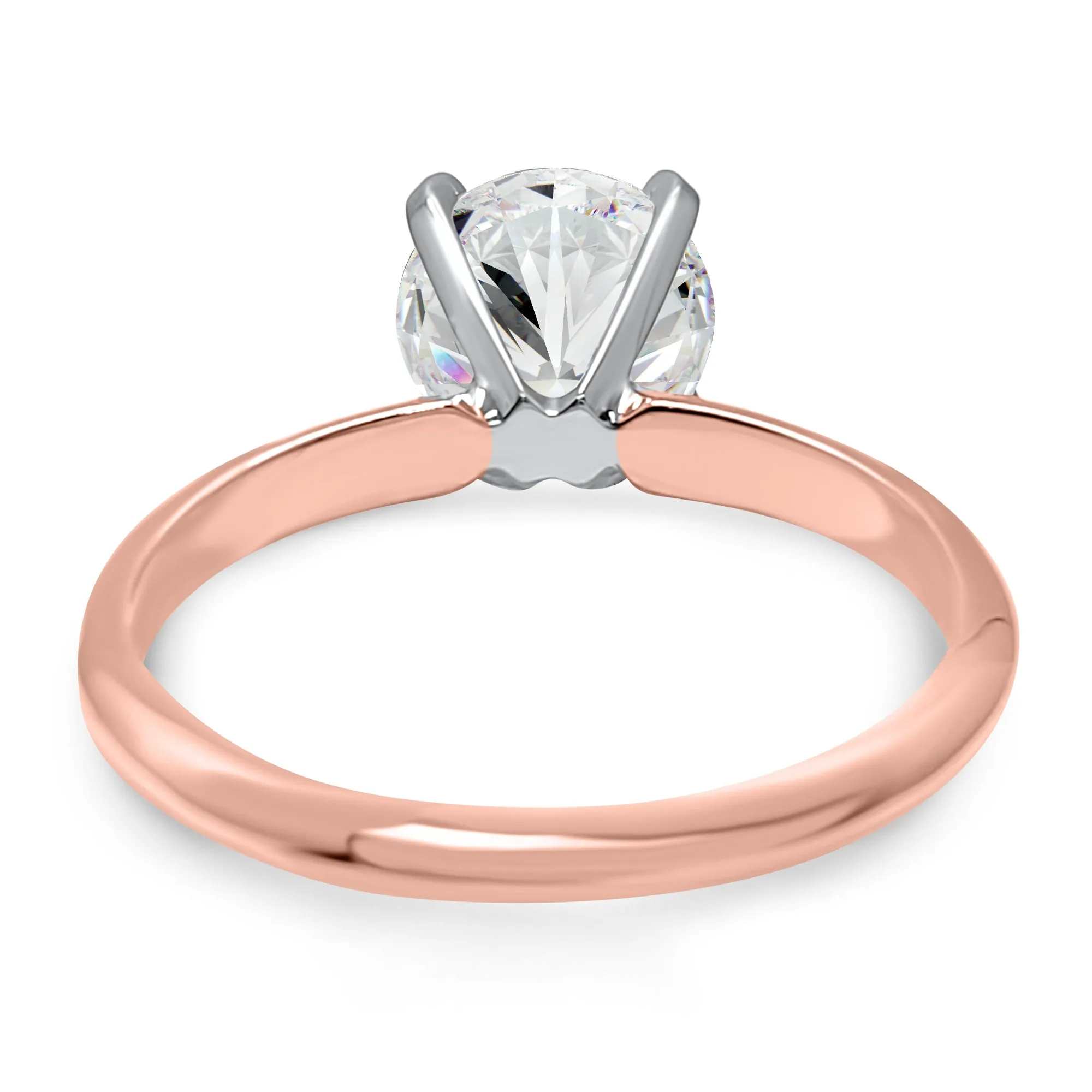 Diamond 4 Prong Solitaire Engagement Ring | 1, 1.5, 2 Carat | IGI Certified F VS2 | 14k White, Yellow, or Rose Gold