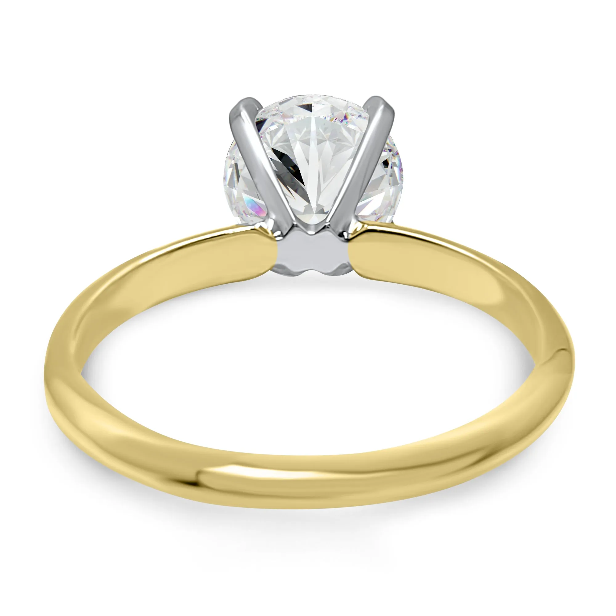 Diamond 4 Prong Solitaire Engagement Ring | 1, 1.5, 2 Carat | IGI Certified F VS2 | 14k White, Yellow, or Rose Gold