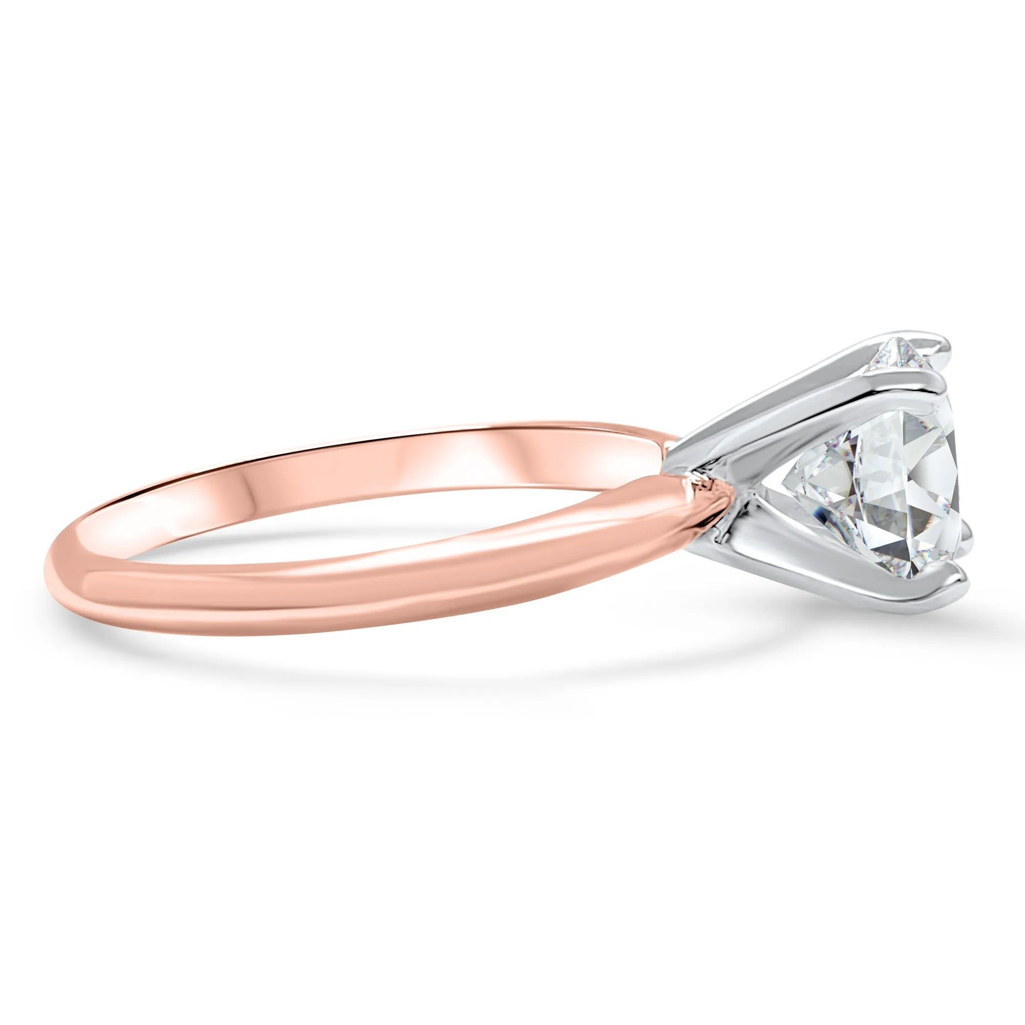 Diamond 4 Prong Solitaire Engagement Ring | 1, 1.5, 2 Carat | IGI Certified F VS2 | 14k White, Yellow, or Rose Gold