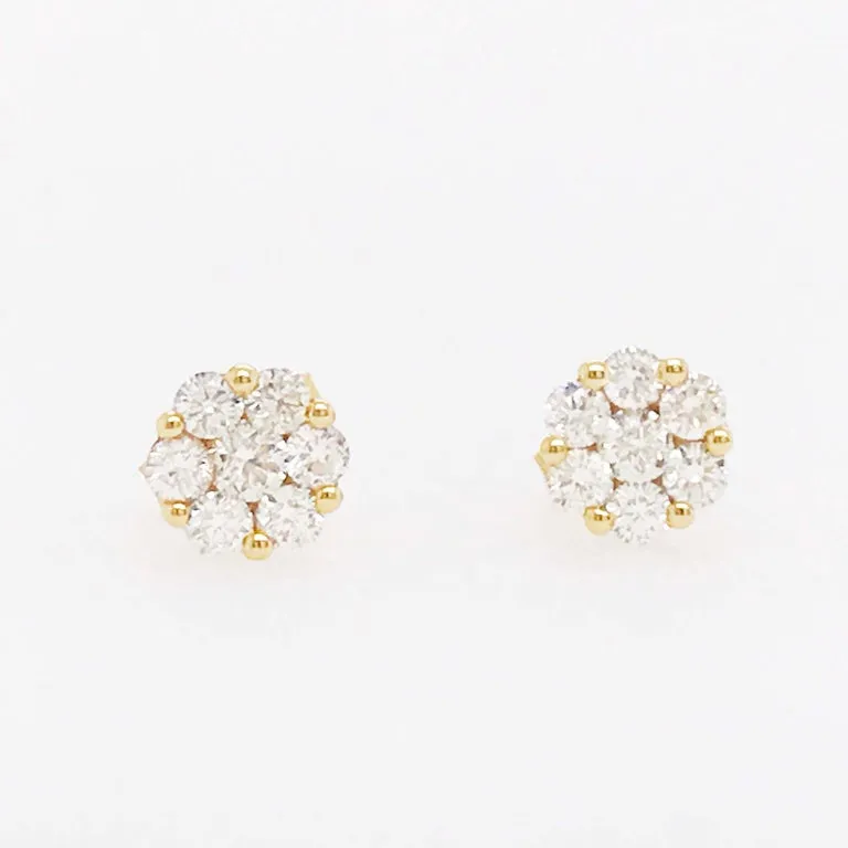 Diamond Cluster Earrings