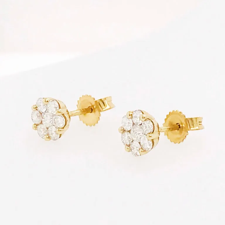 Diamond Cluster Earrings