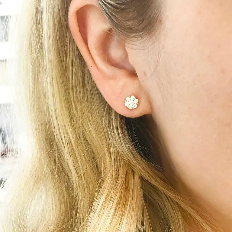 Diamond Cluster Earrings