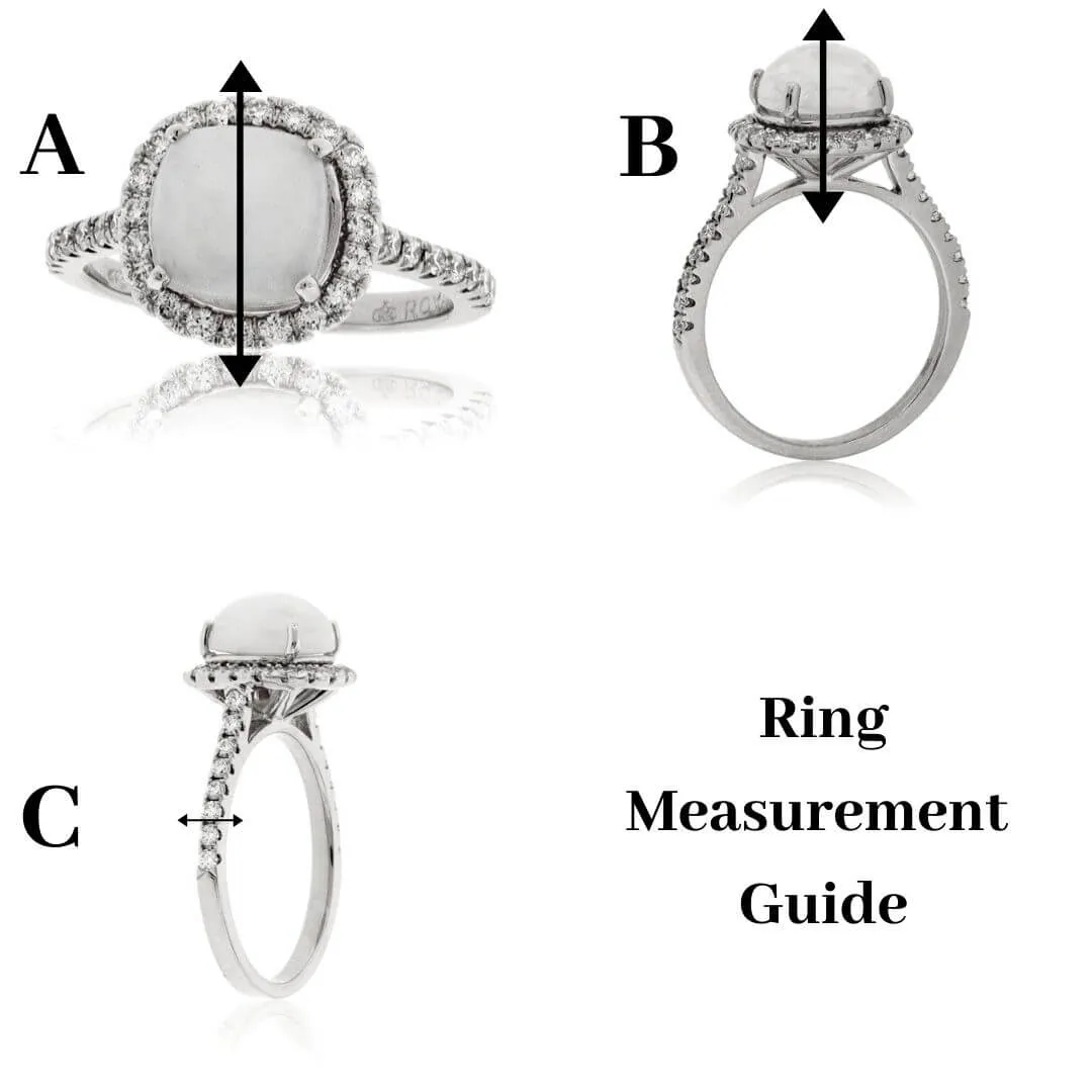 Diamond Engagement Wedding Ring with Sapphire Accents