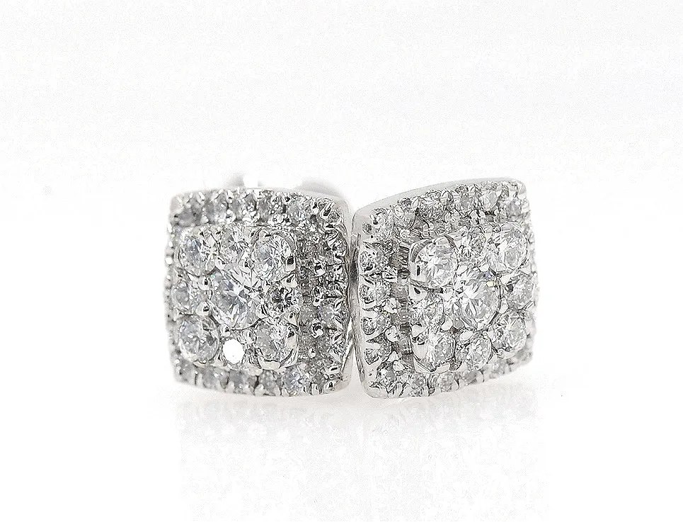 Diamond Stud earrings  1.0 Cttw in 14K Gold