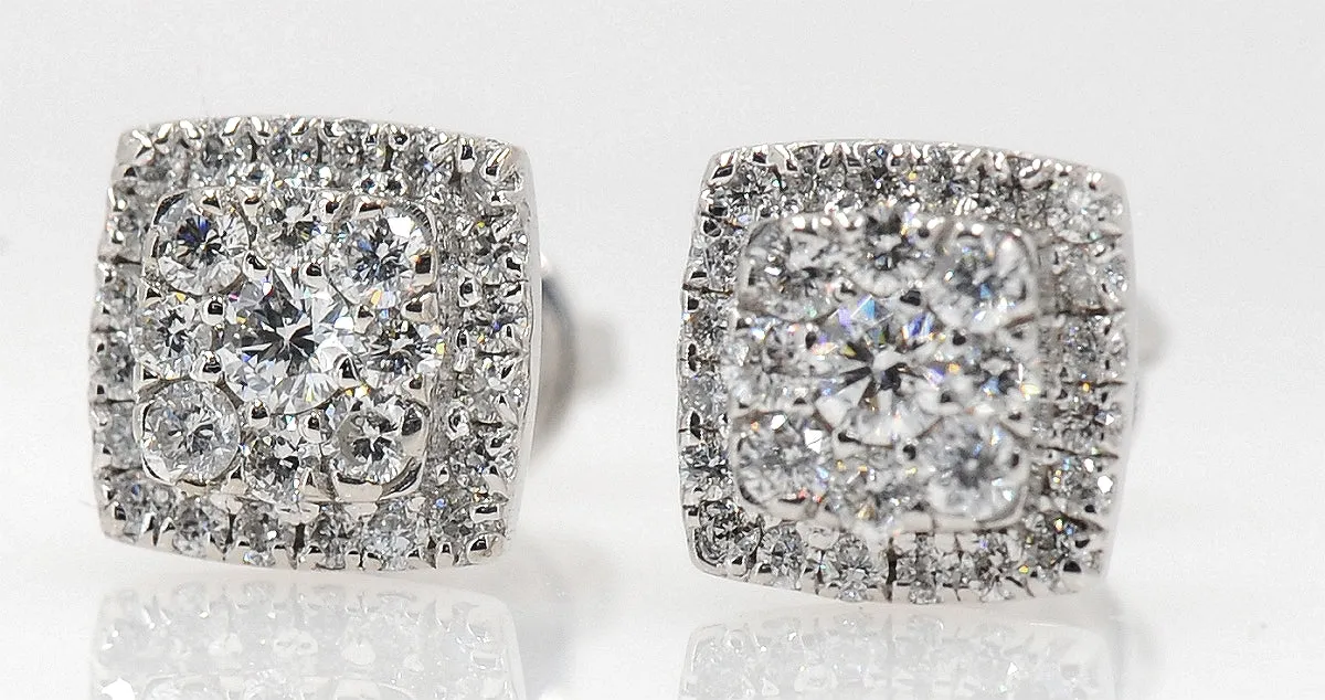 Diamond Stud earrings  1.0 Cttw in 14K Gold