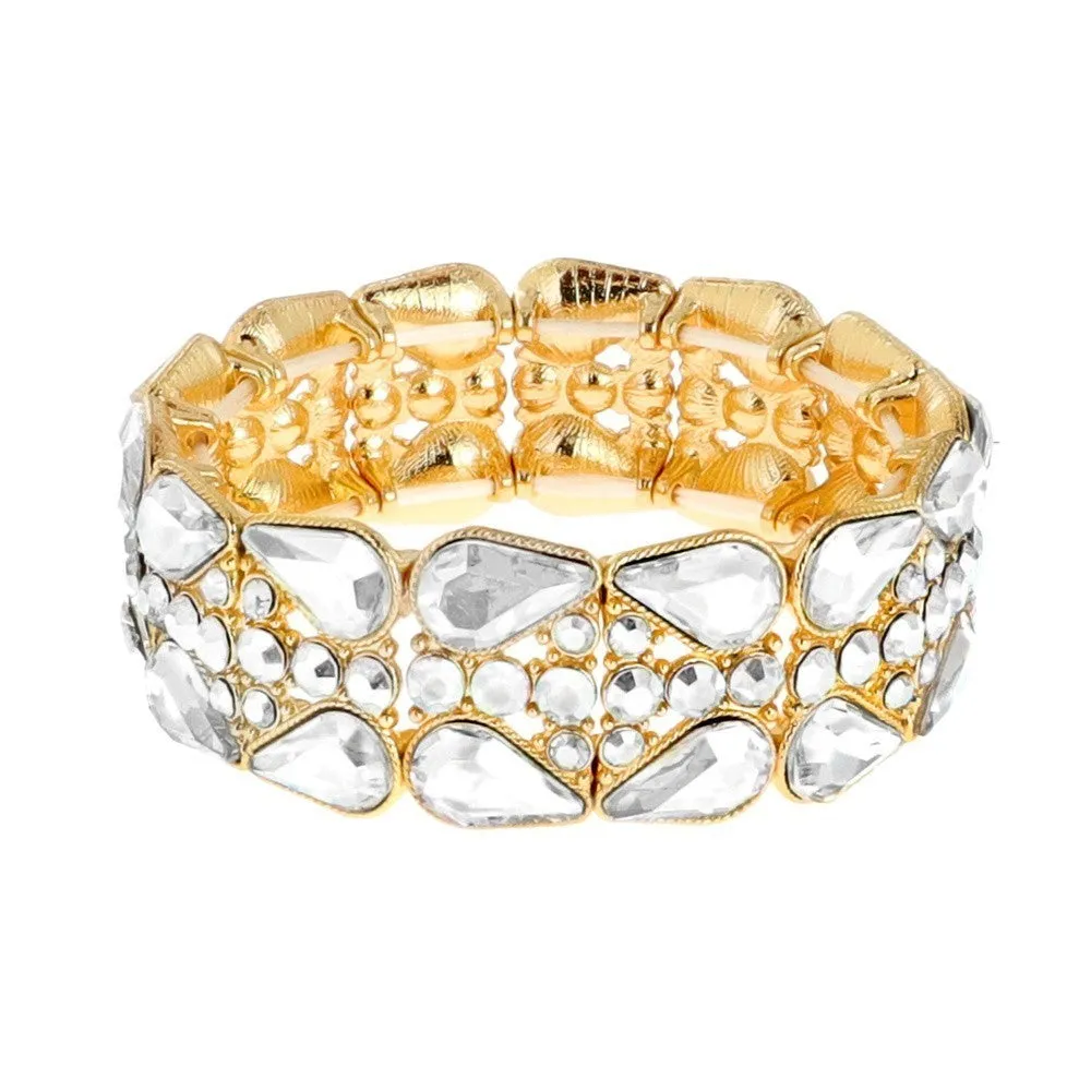 Double Teardrop Crystal Bracelet
