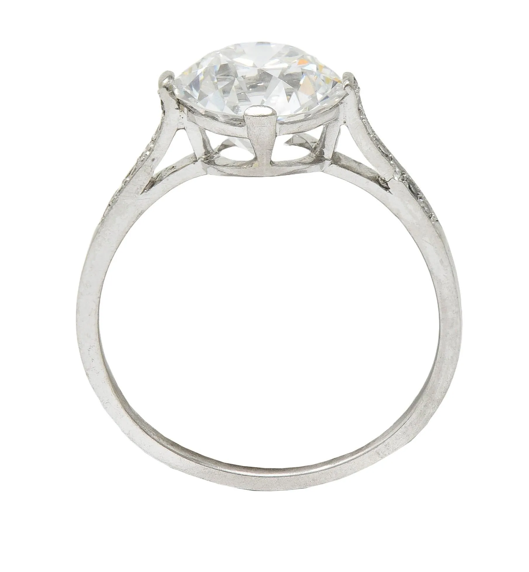 Dreicer & Co. Art Deco 2.55 CTW Old European Cut Diamond Platinum Vintage Engagement Ring GIA