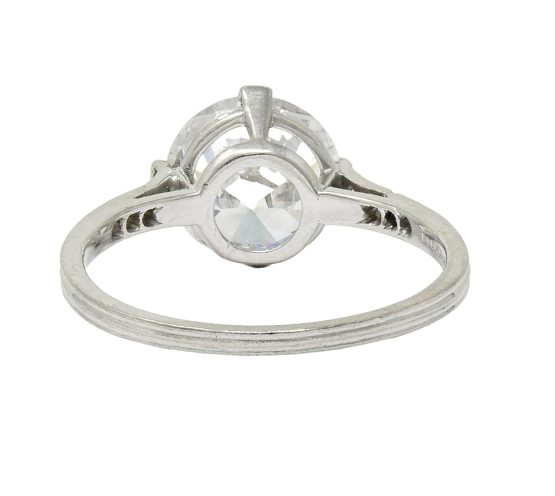 Dreicer & Co. Art Deco 2.55 CTW Old European Cut Diamond Platinum Vintage Engagement Ring GIA