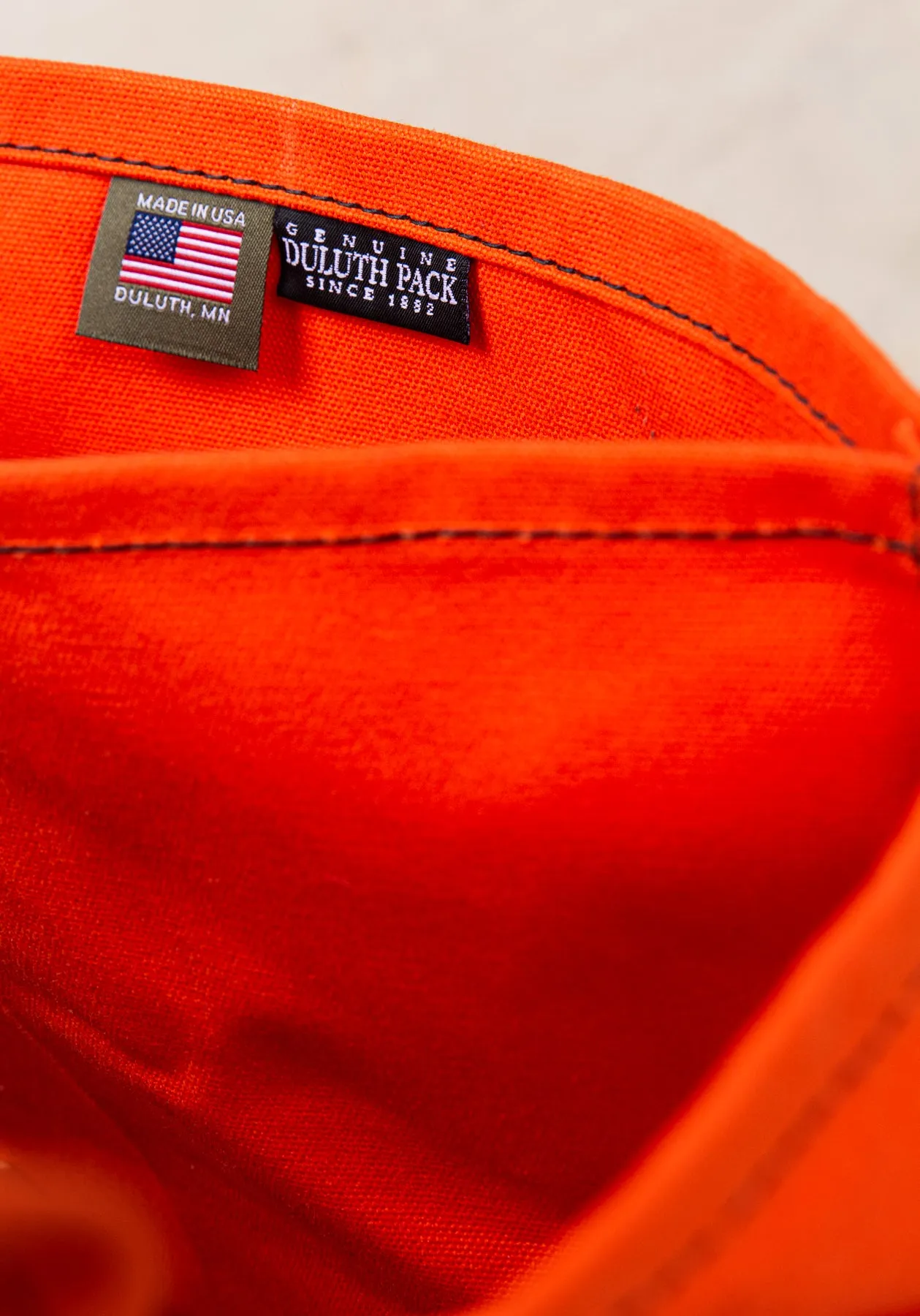 Duluth Pack #3 Original Orange Canvas