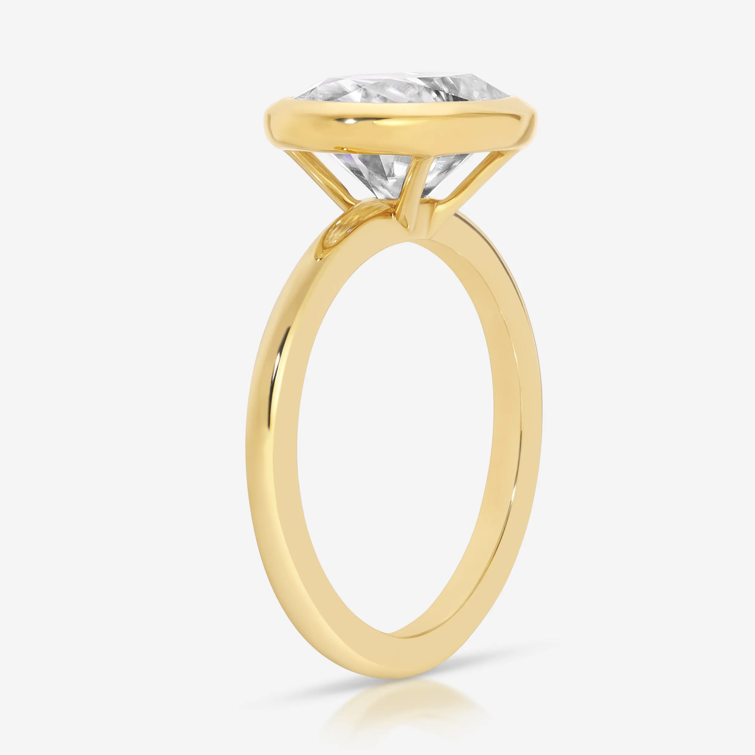 East West Bella (4.7ct) Oval Moissanite Engagement Ring