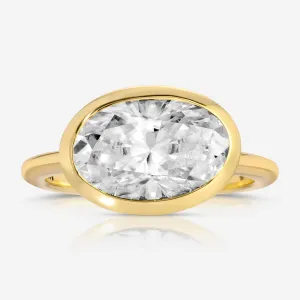 East West Bella (4.7ct) Oval Moissanite Engagement Ring