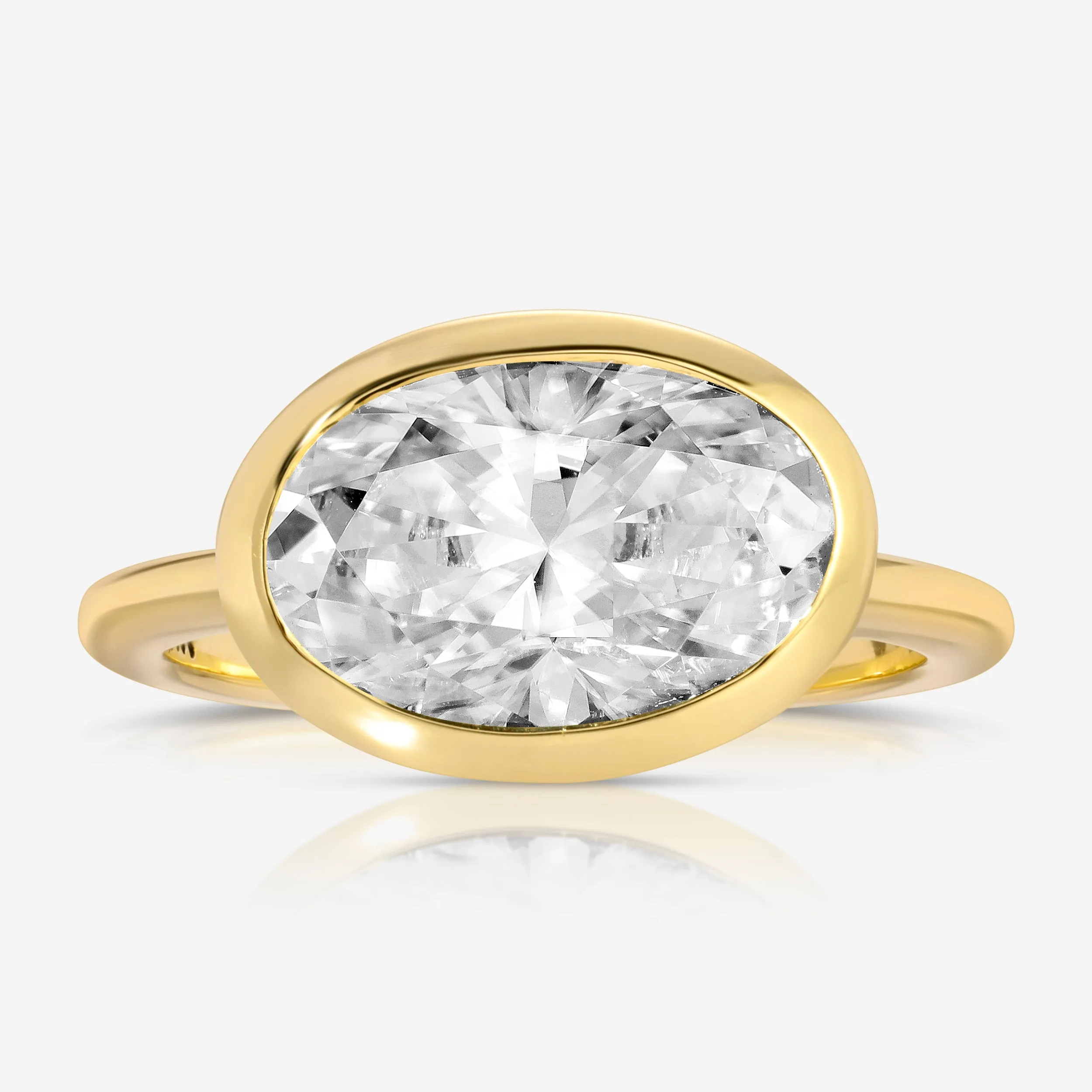 East West Bella (4.7ct) Oval Moissanite Engagement Ring