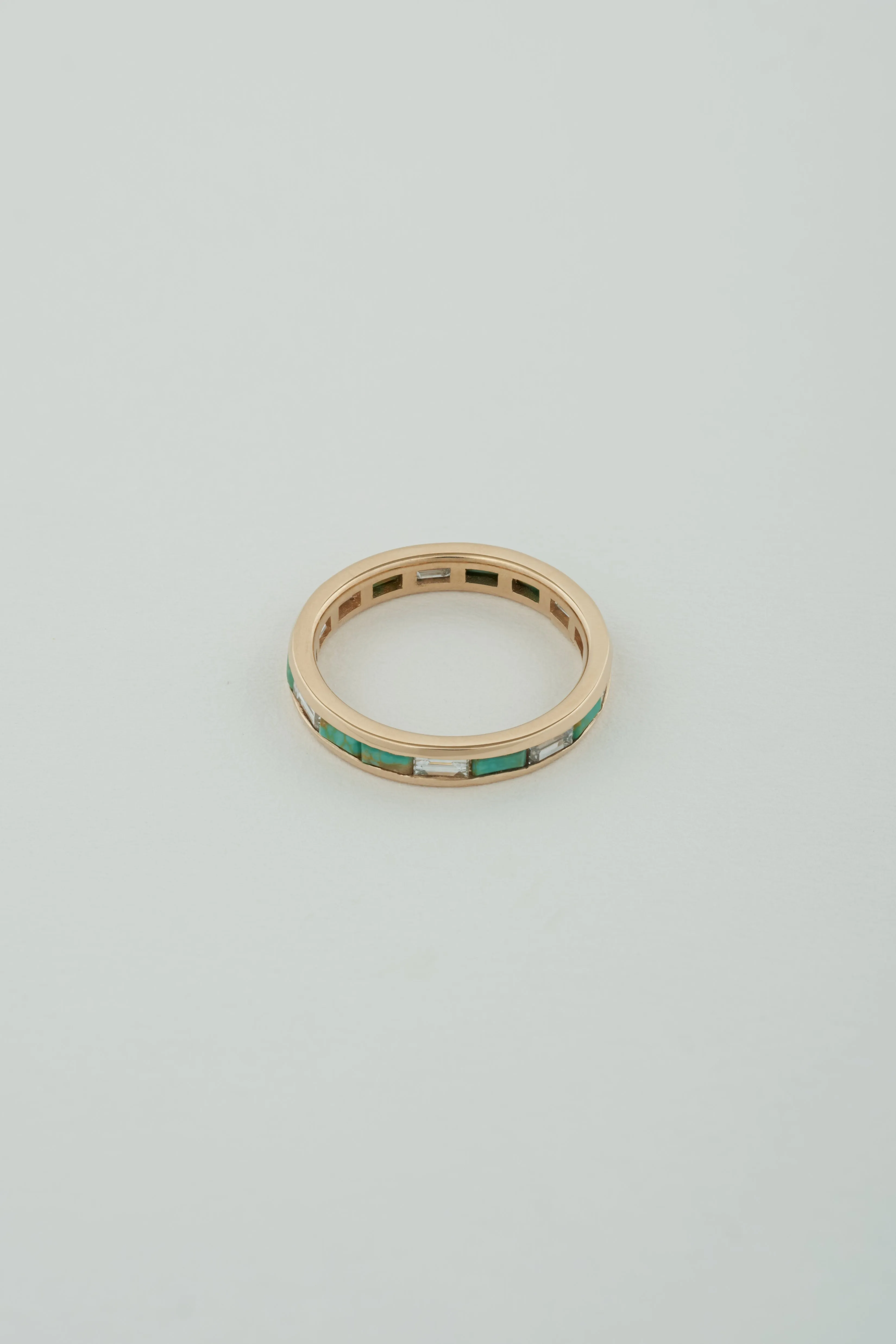 EAST WEST TURQUOISE DIAMOND RING