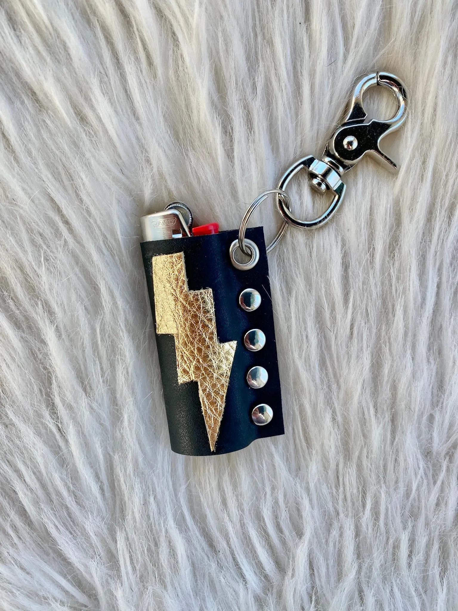 Electric Gold Lighter Case w/ No Chain