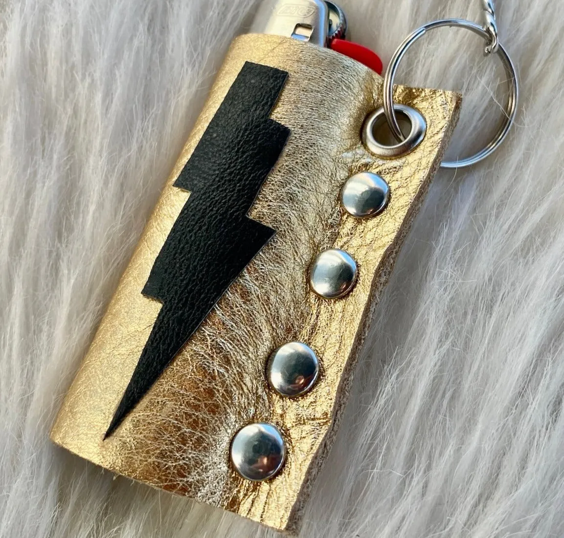 Electric Gold Lighter Case w/ No Chain