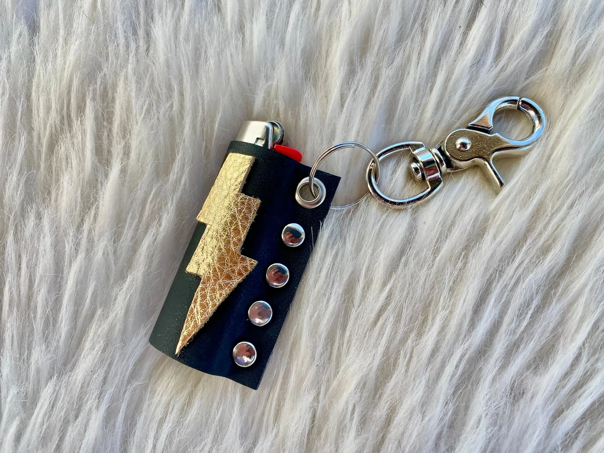 Electric Gold Lighter Case w/ No Chain