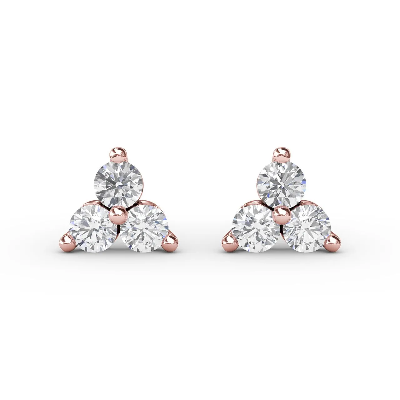 Empire Diamond Stud Cluster Earrings