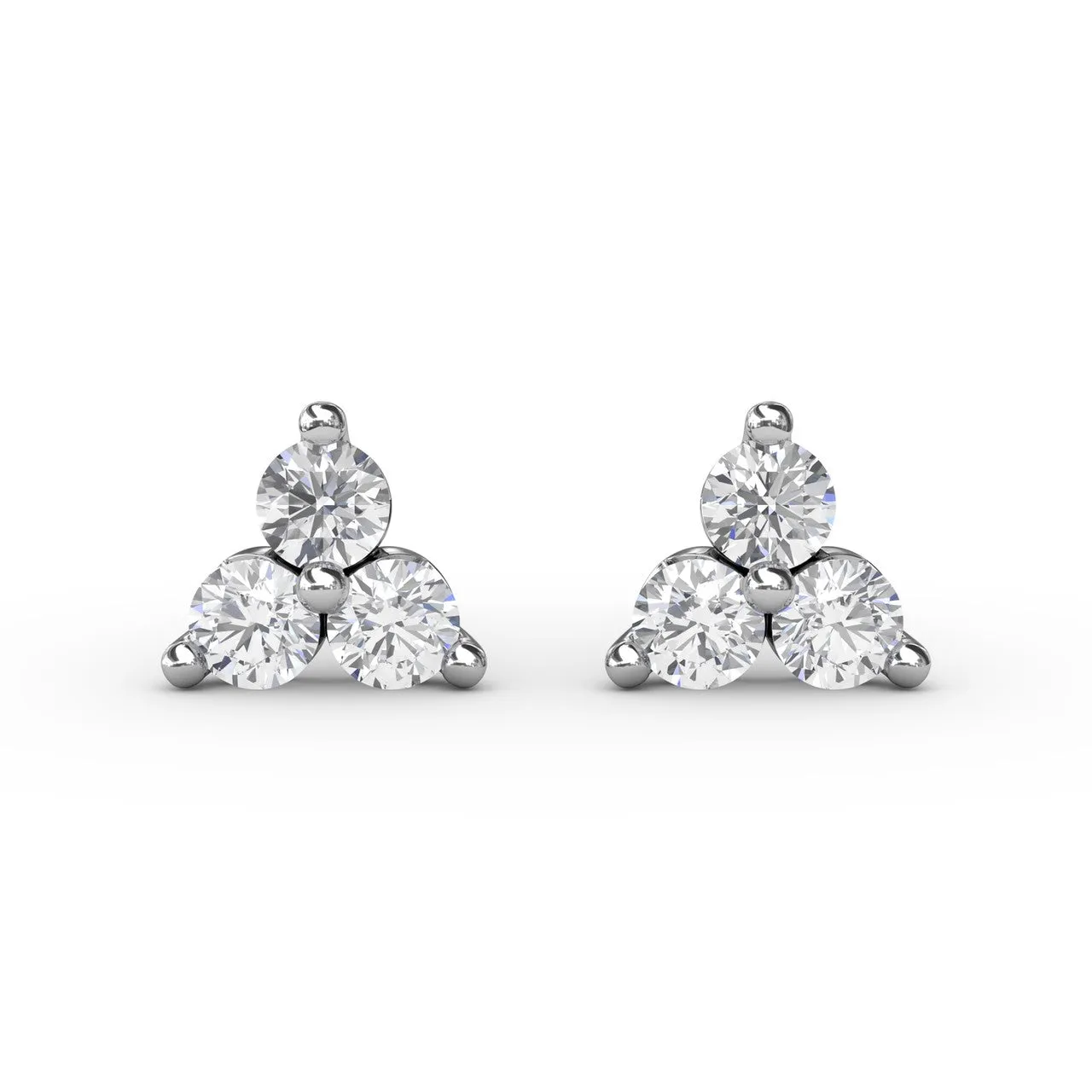 Empire Diamond Stud Cluster Earrings