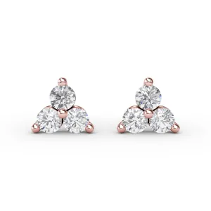 Empire Diamond Stud Cluster Earrings