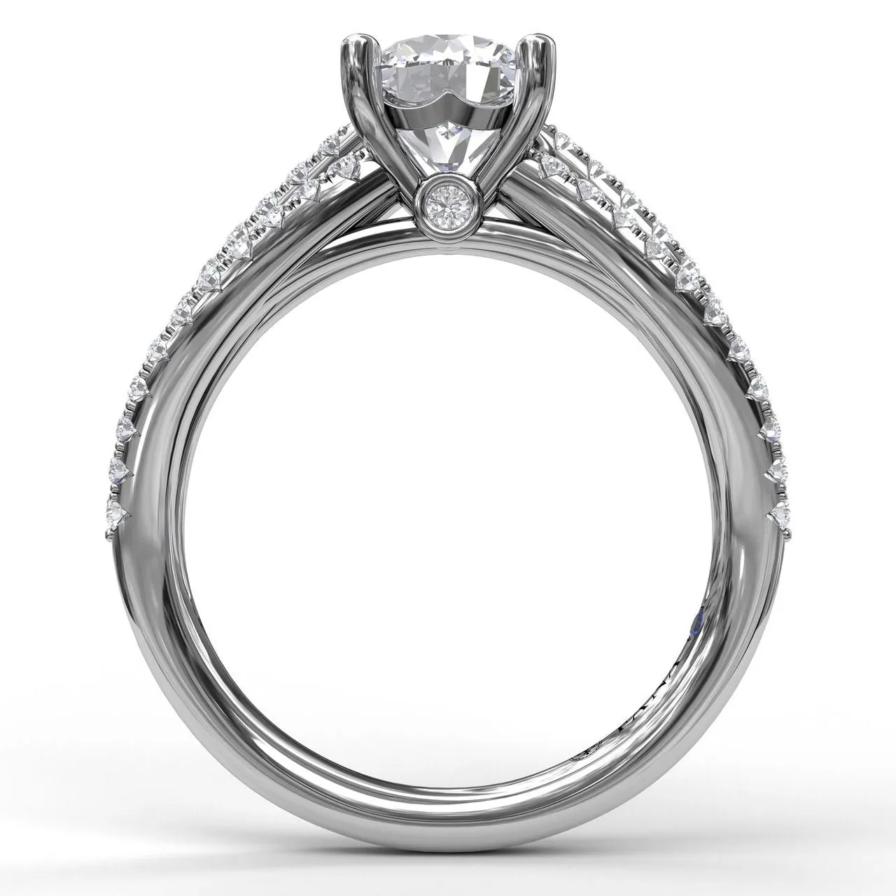 Enchanting Wave Band Engagement Ring