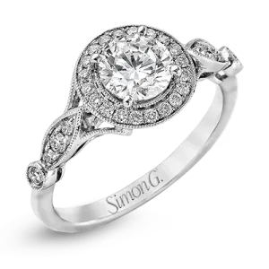 Engagement Ring in 18k Gold with Diamonds