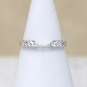 Engraved White Gold & Diamond Nesting Band by 720