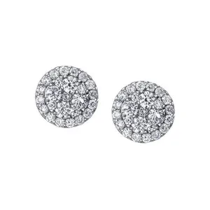 Estoria 10K White Gold (0.33ct) Diamond Cluster Earrings