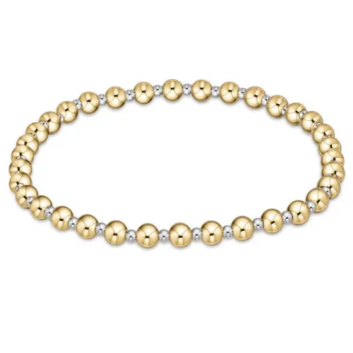EXTENDS Classic Grateful Pattern 4mm Bead Bracelet - Mixed Metal